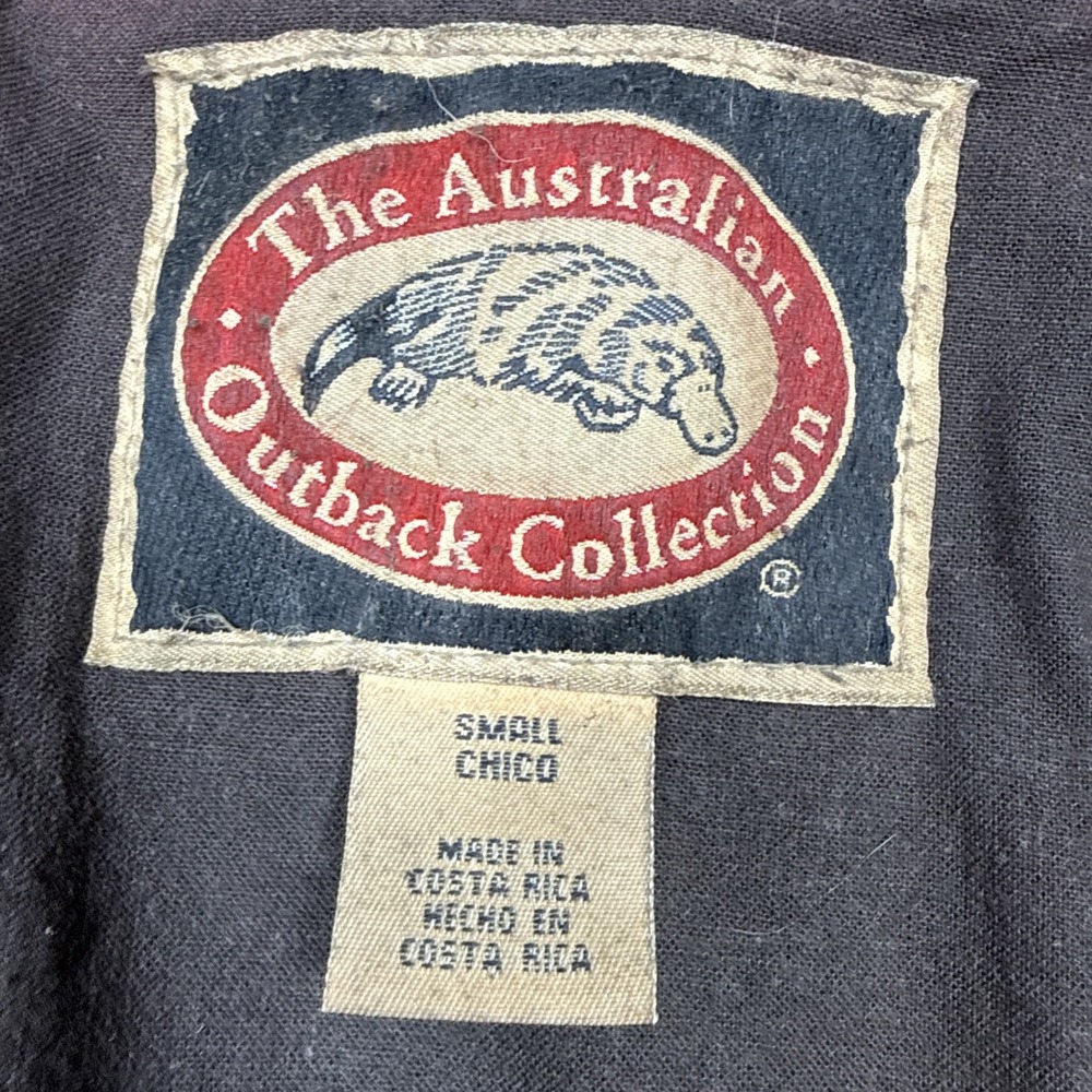 The Australian Outback Collection Oilskin Duster Jacket Small Brown Distressed - Picture 4 of 11